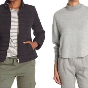 Nordstrom Bundle NEW Quilted Puffer Jacket Soft Top by Be Boundless Socialite XL
